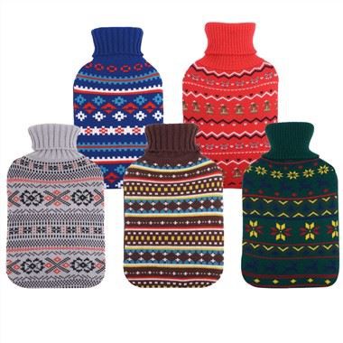 Billig klassisk strikket varmtvannsflasketrekk