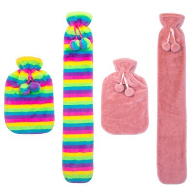 2l varmtvannsflaske mykt plysjtrekk