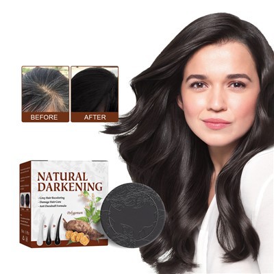 Black Hair Darkening Shampoo Bar Soap