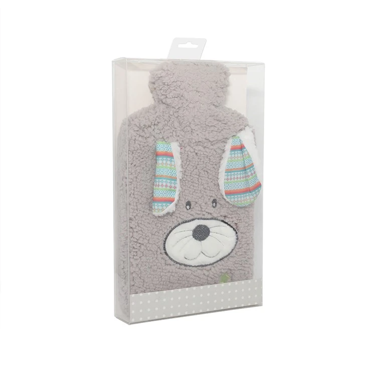animal hot water bottle plush cover gift