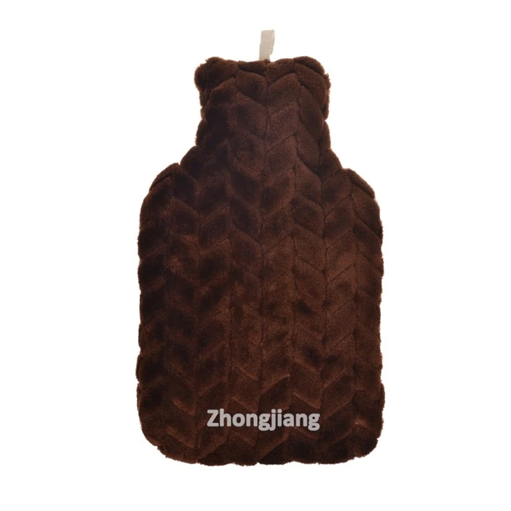 warm hot water bag with fur cover